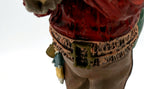 Detail: fringed belt, buckle and tiny elf charm (detail from seller photo)