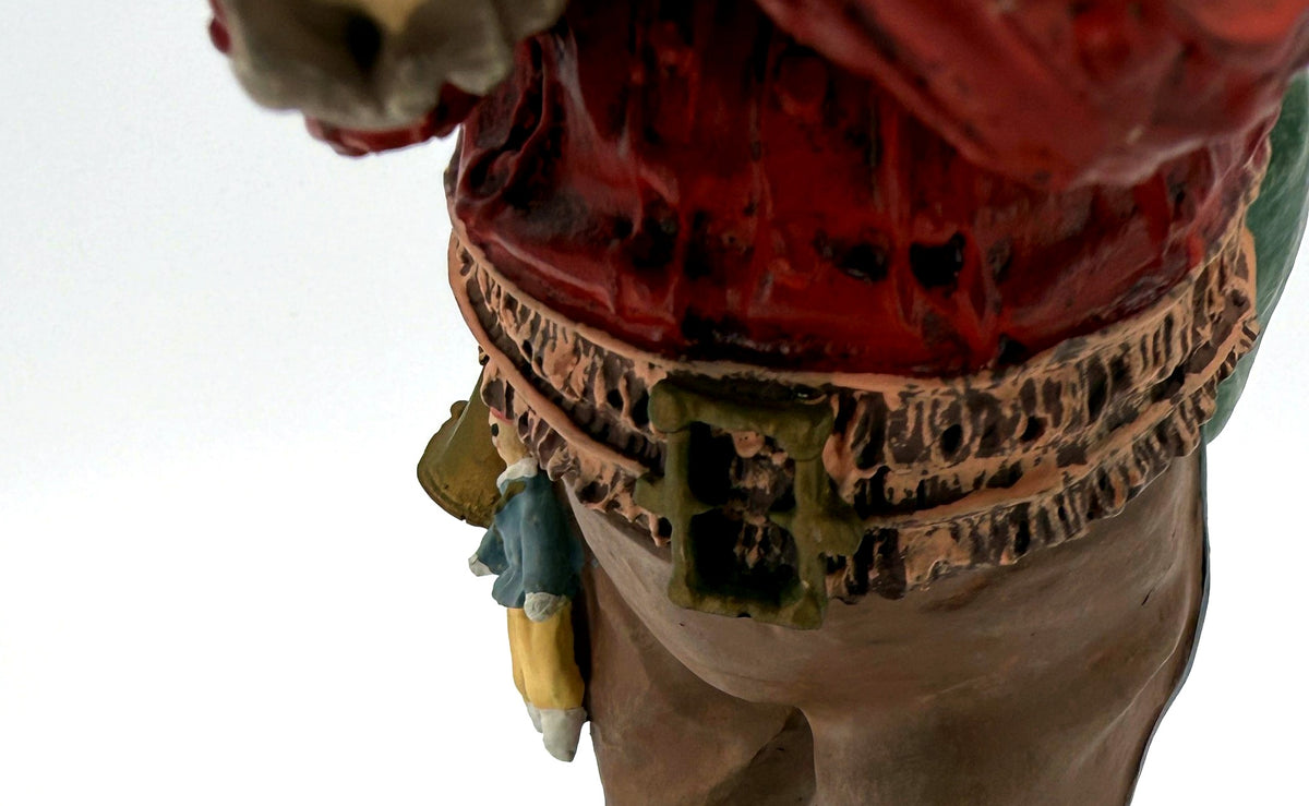 Detail: fringed belt, buckle and tiny elf charm (detail from seller photo)