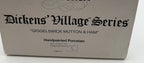 Box print detail: Dickens' Village Series, Giggelswick Mutton & Ham, handpainted porcelain, Department 56, 5822-0