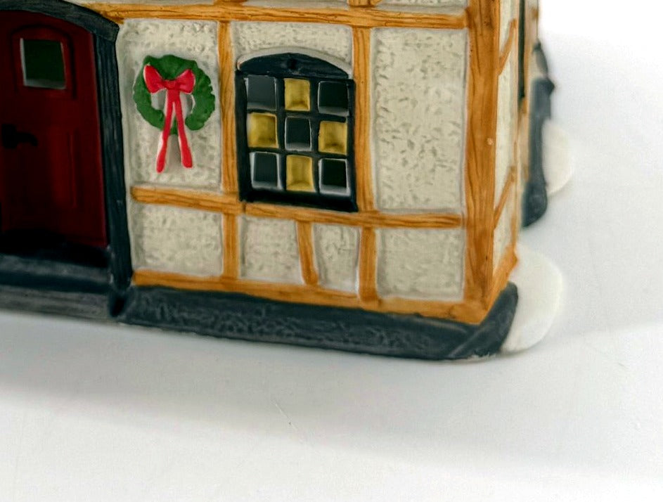 Detail - front door, wreath and timber framing
