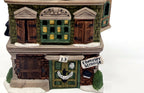 Detail: facade with the 13 door and Ebenezer Scrooge sign (detail from seller photo)