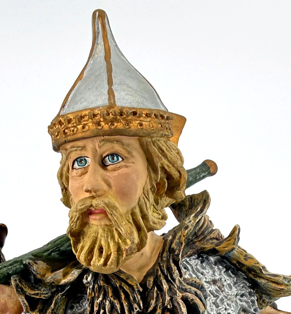 Detail: Odin face, helmet and beard (detail from seller photo)