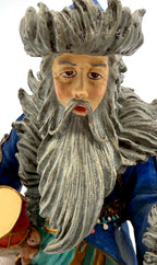 Detail: Mongolian Santa face and long gray beard (detail from seller photo)