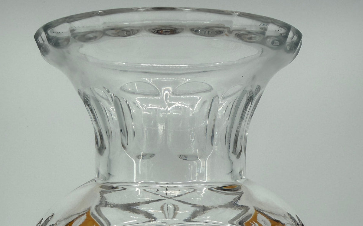 Detail: flared rim and thumbprint neck panels (detail from seller photo)