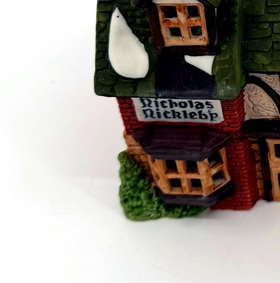 Detail - Nicholas Nickleby sign and bay window