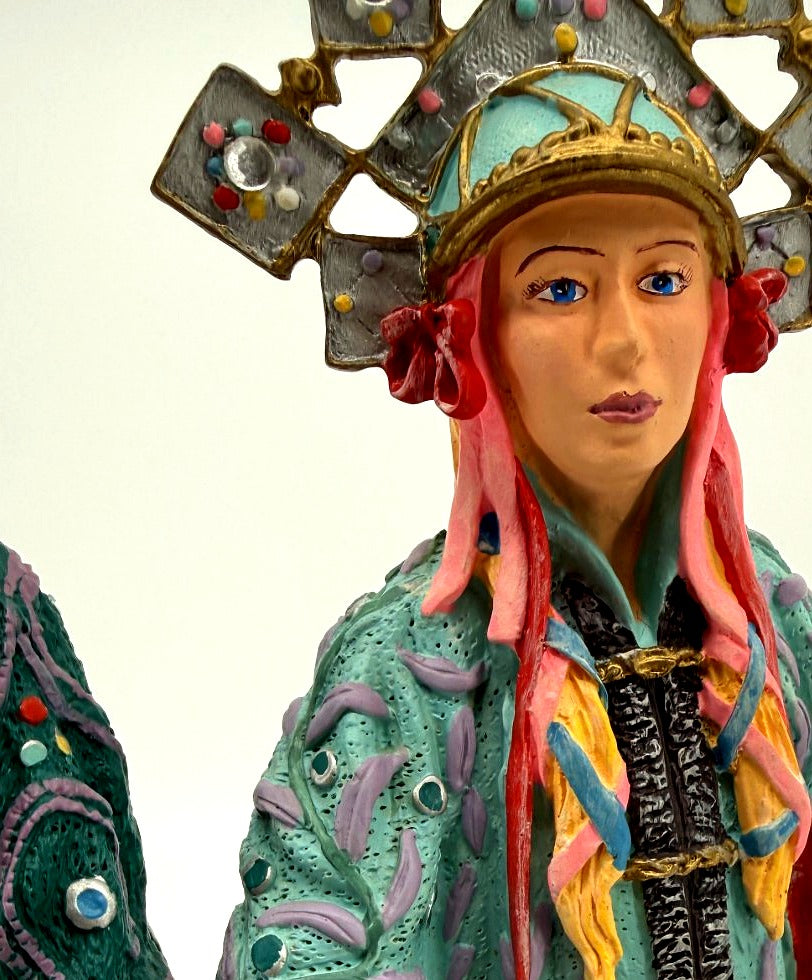 Detail: Snowmaiden face and jeweled headdress (detail from seller photo)