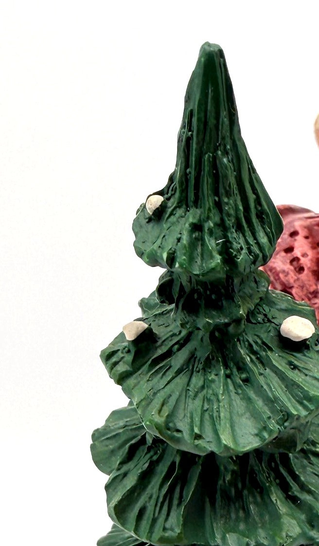 Detail: snow-dusted evergreen tree (detail from seller photo)