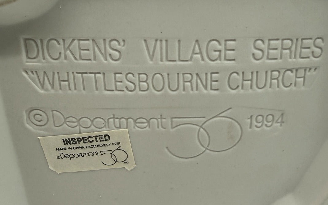 Detail: underside molded stamp and Made in China inspection sticker (detail from seller photo)