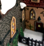 Department 56 Dickens' Village The Olde Camden Town Church 1996 #58346 – detail of the hand-painted stonework and arched windows