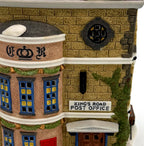 Detail - crown and ER cipher band, bay windows and round window