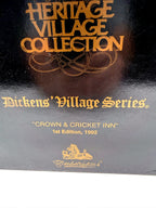 Original Department 56 collector's box – close view of the 1st Edition 1992 lettering
