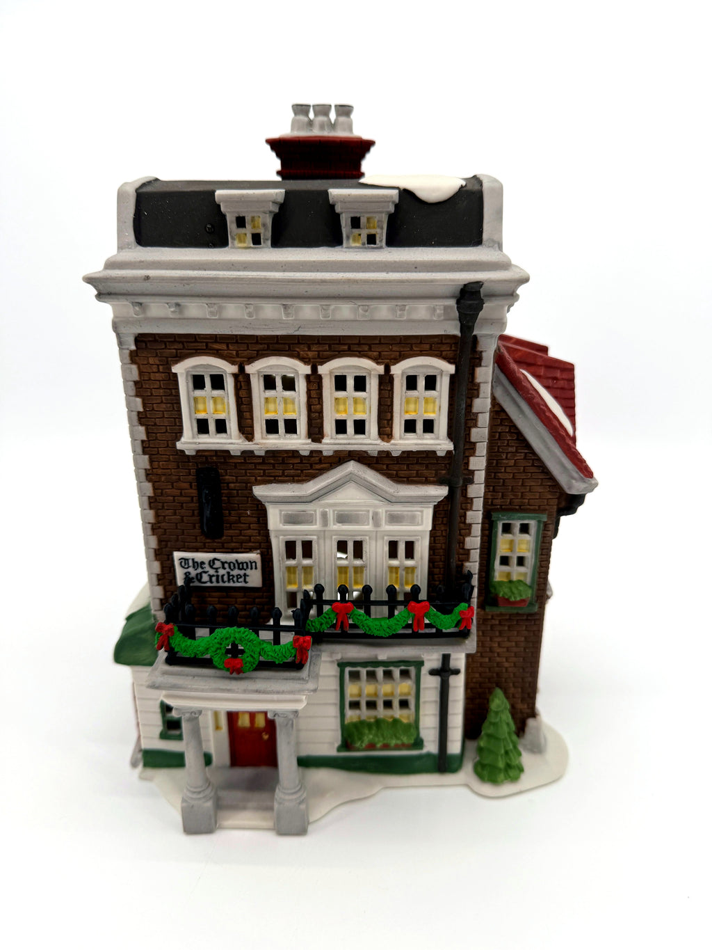 Department 56 Crown & Cricket Inn, Dickens' Village, 1992 First Edition – front view