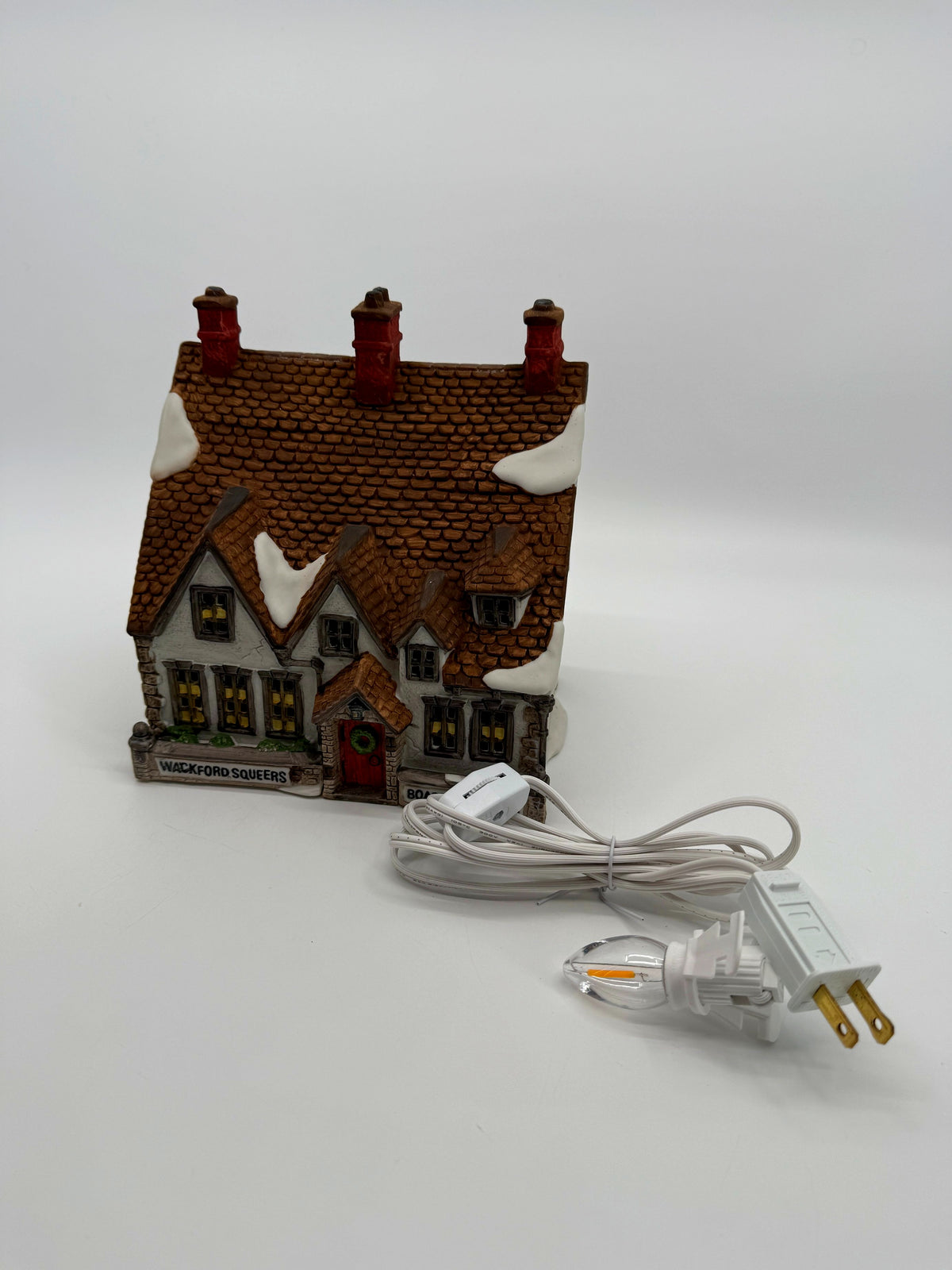 Front angle with the included new replacement light cord and bulb