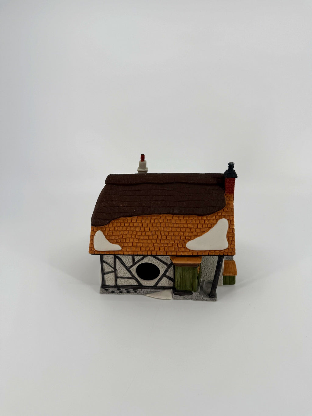 Department 56 Dickens' Village Maylie Cottage #5553-0, Oliver Twist — back view showing the light cord opening