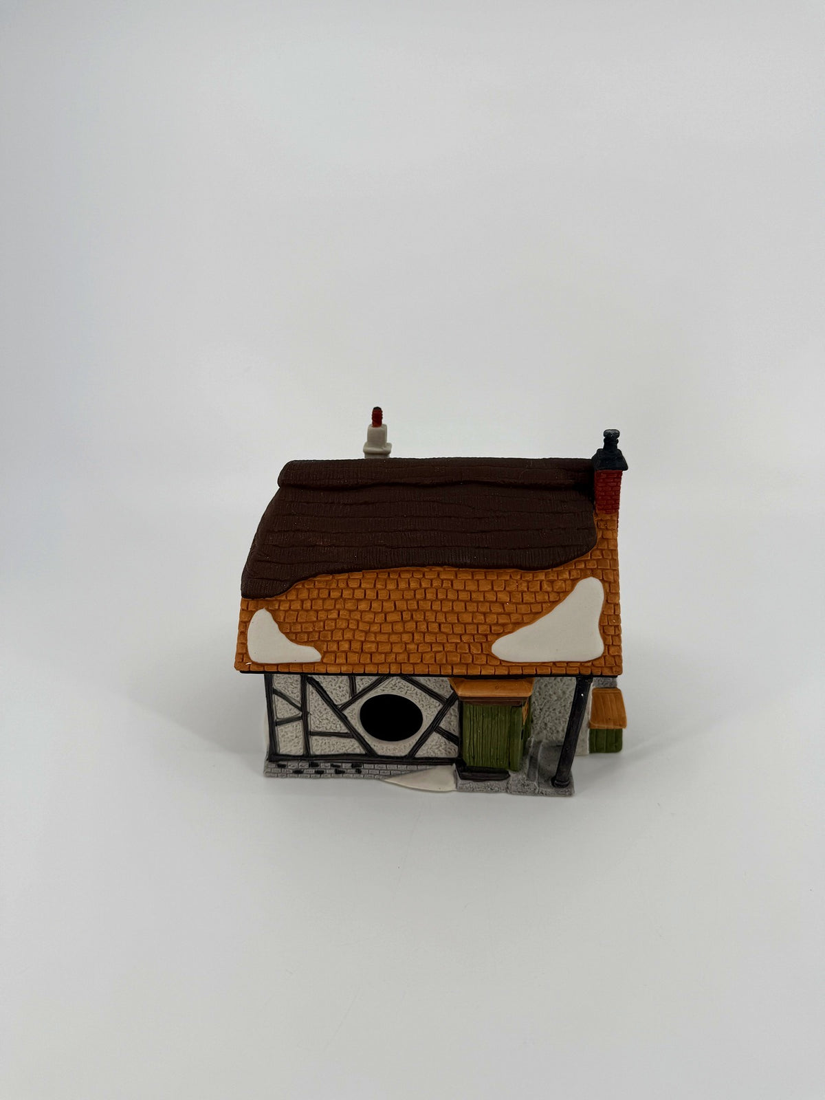 Department 56 Dickens' Village Maylie Cottage #5553-0, Oliver Twist — back view showing the light cord opening