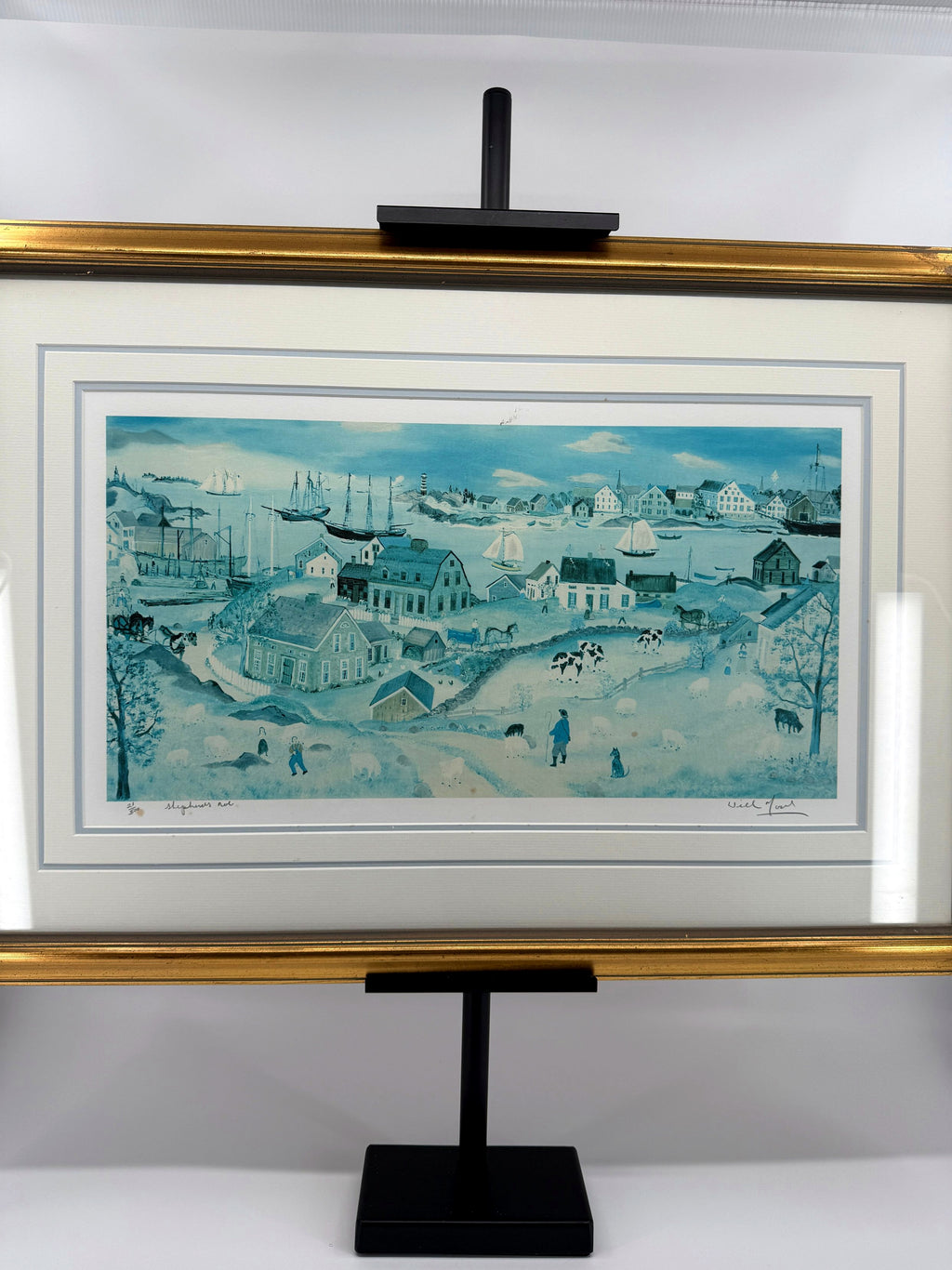 Will Moses "Shepherd's Nob" 1988 signed limited edition lithograph #21/500, framed — front view