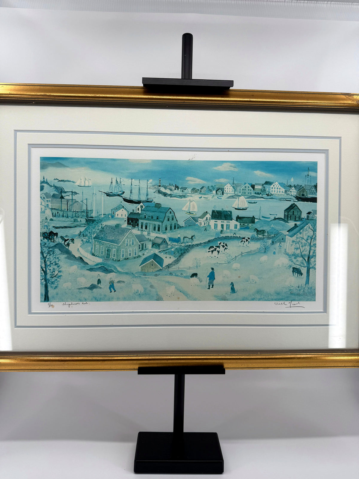 Will Moses "Shepherd's Nob" 1988 signed limited edition lithograph #21/500, framed — front view