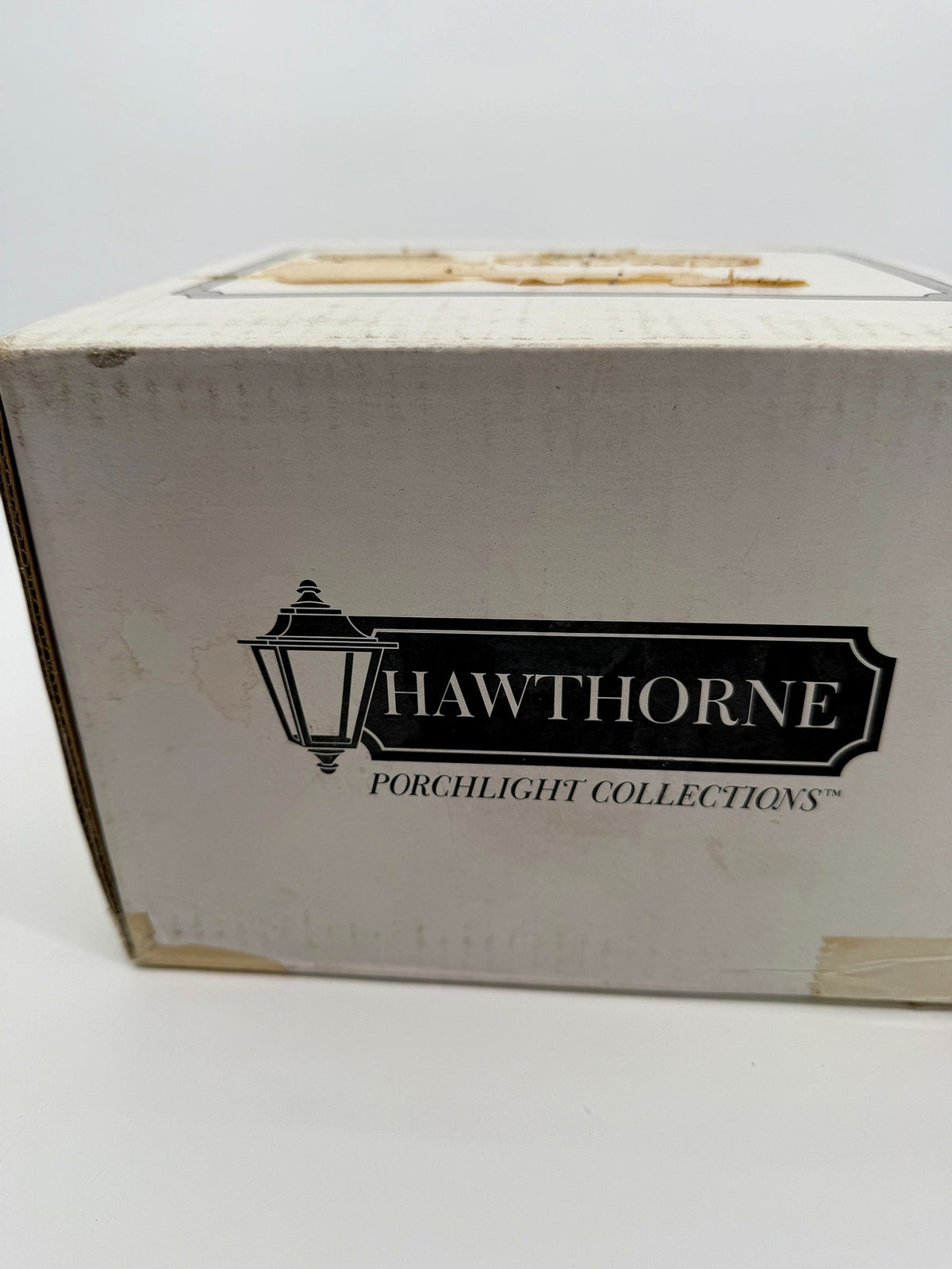 Hawthorne The Town Offices Norman Rockwell Christmas in Stockbridge 1993 — original box side: Hawthorne Porchlight Collections