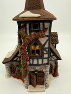 Department 56 Dickens' Village Old Michaelchurch 1992 lighted porcelain church — front close view