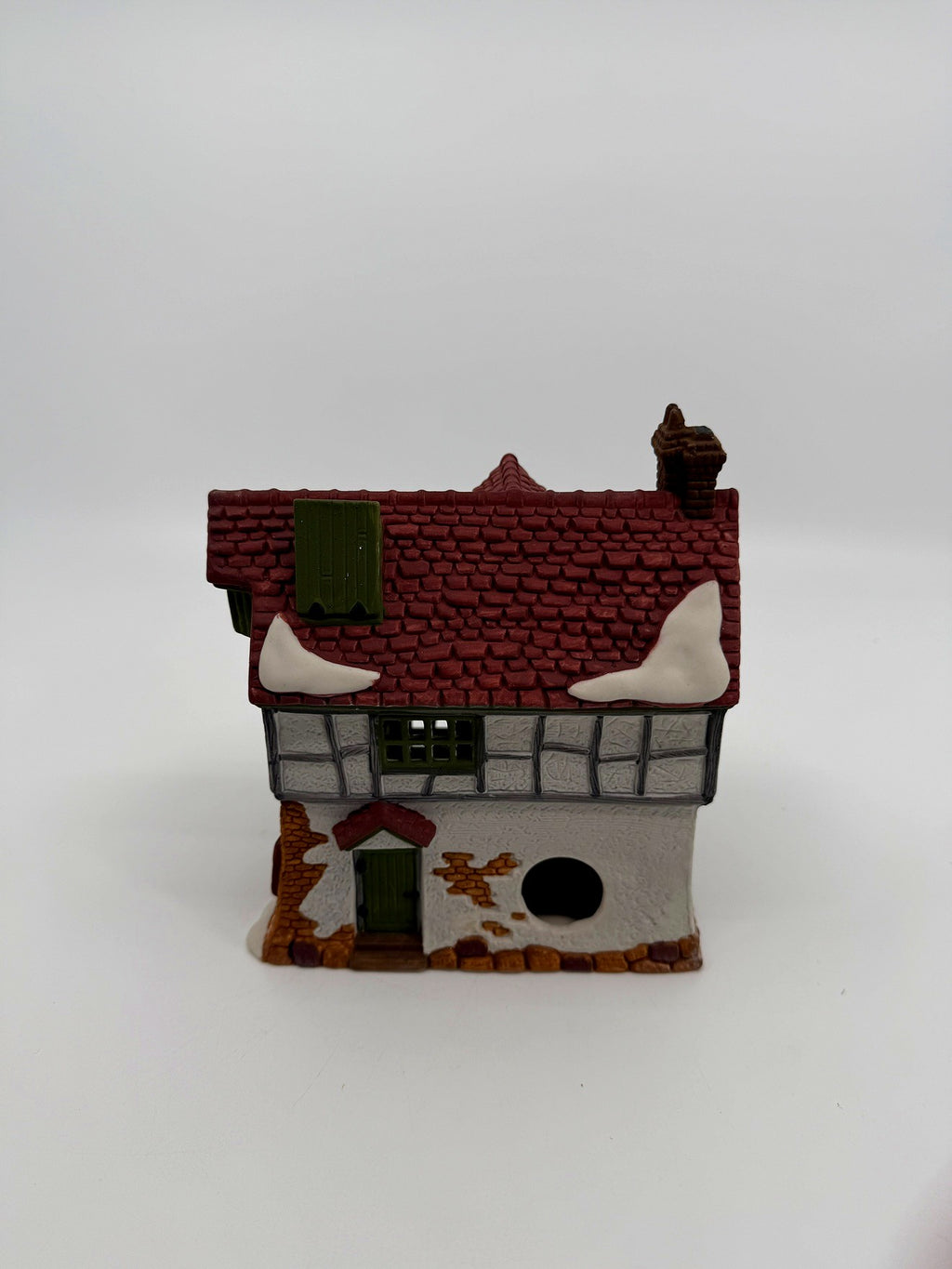 Department 56 Dickens' Village The Mermaid Fish Shoppe #5926-9 — back view showing the light cord opening