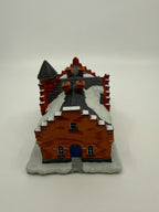 Hawthorne The Town Offices Norman Rockwell Christmas in Stockbridge 1993 — side view: stepped gable end and blue door