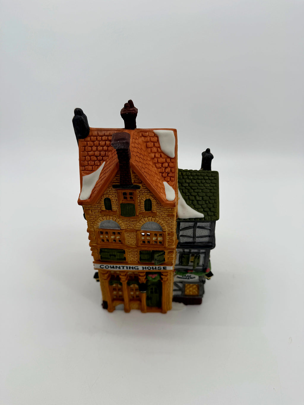 Department 56 Silas Thimbleton Barrister Counting House lighted Dickens Village building, front view
