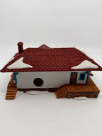 Department 56 New England Village Weston Train Station #5931-5 — back view showing the light cord opening