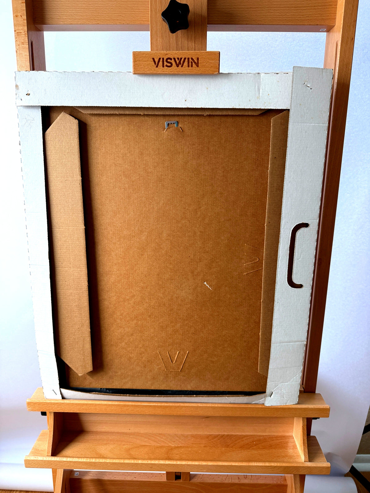 1997 Princess Diana Goodbye England's Rose memorial framed portrait — the back of the frame with its hardboard panel