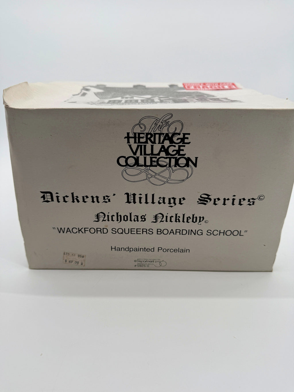 Original box end - Dickens' Village Series, Nicholas Nickleby, #5925-0