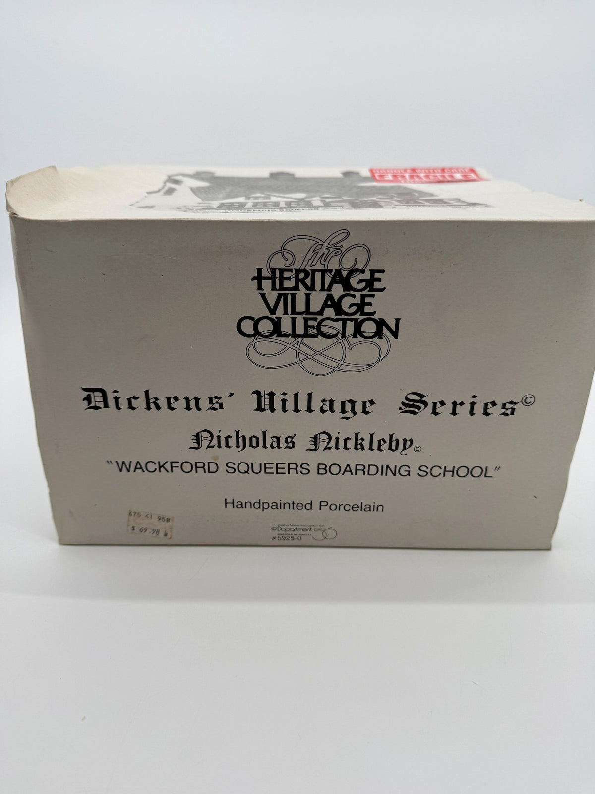 Original box end - Dickens' Village Series, Nicholas Nickleby, #5925-0