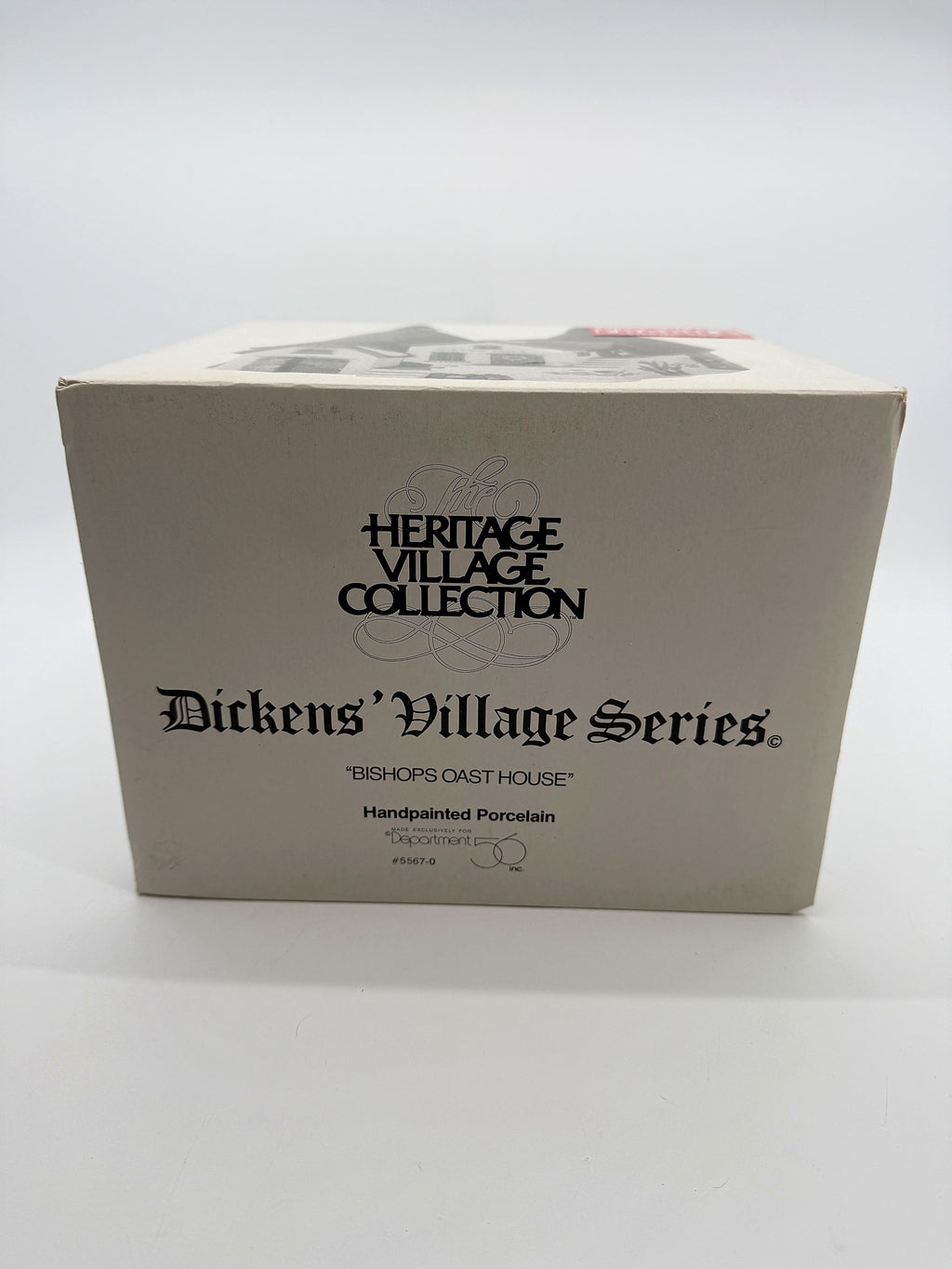 Original box end: Dickens' Village Series, Bishops Oast House, handpainted porcelain, #5567-0