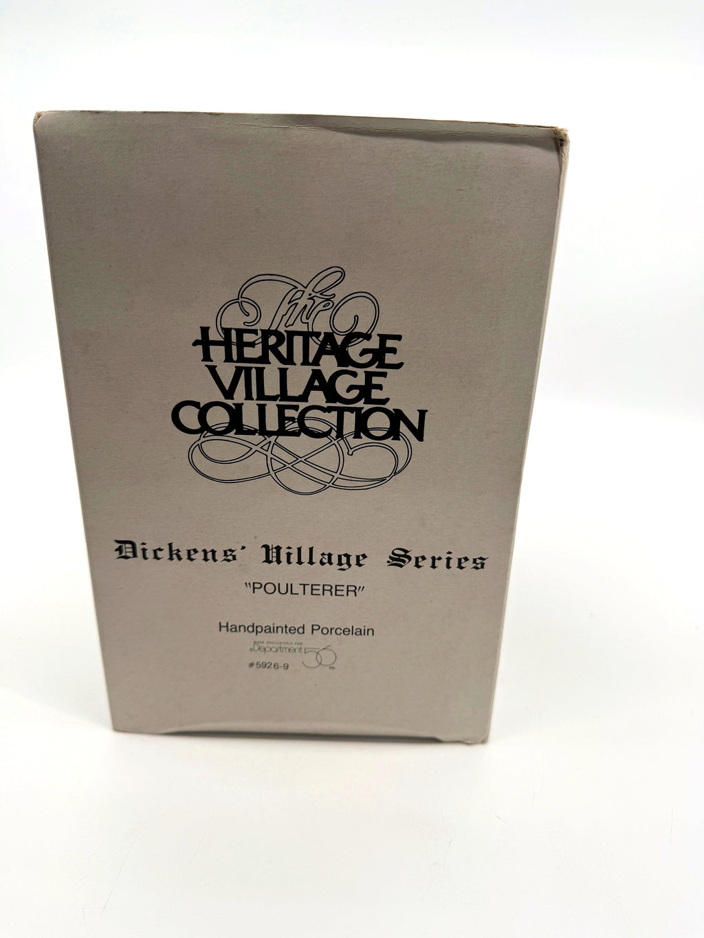 Department 56 Dickens' Village Poulterer 1988 lighted porcelain poultry shop — original retail box side showing item #5926-9
