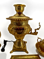 Samovar alone – three-quarter front view, braided cord and plug visible