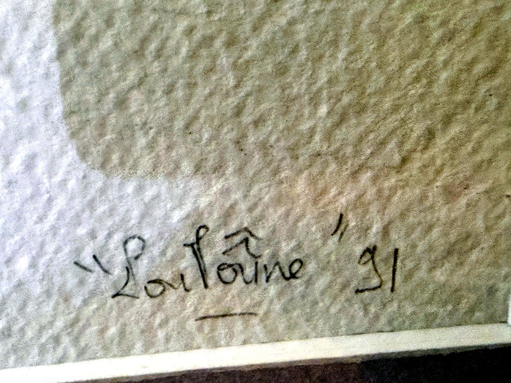 Signature detail - Costume creole, signed and dated 91