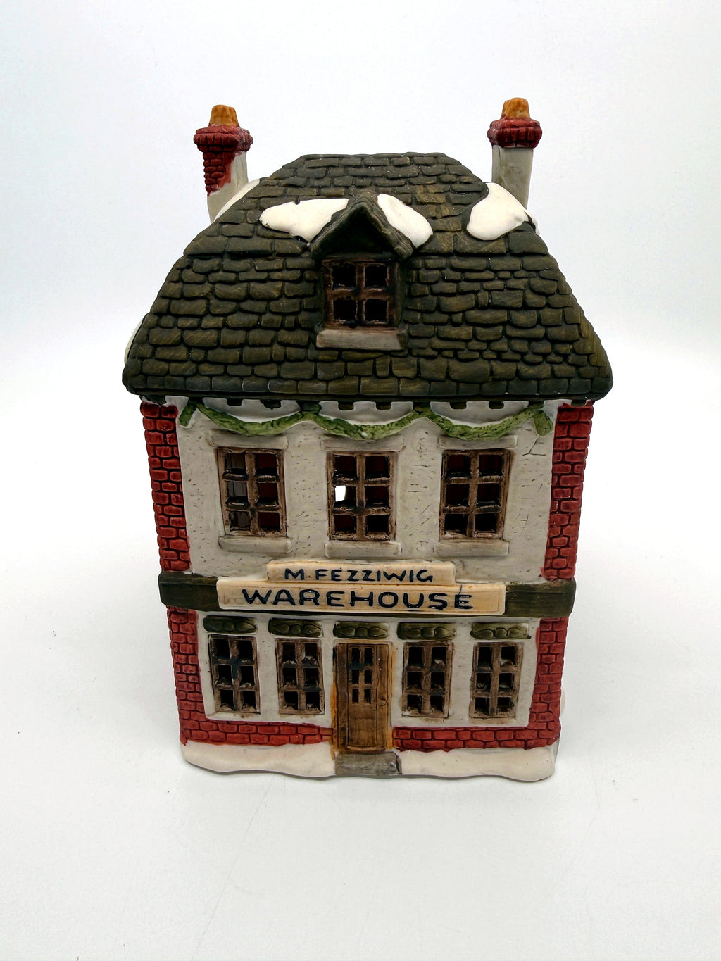 Department 56 M. Fezziwig Warehouse, Dickens' Village, 1986 – full front view