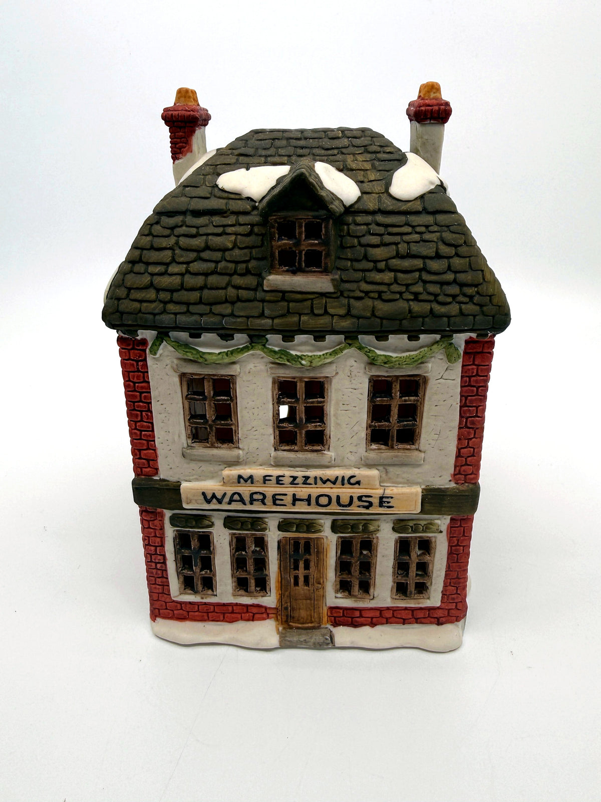 Department 56 M. Fezziwig Warehouse, Dickens' Village, 1986 – full front view