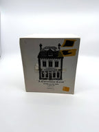 Department 56 M. Fezziwig Warehouse, Dickens' Village, 1986 – original retail box: A Christmas Carol, Dickens' Village Series, 3 Piece Set, handpainted porcelain