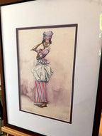 La petite mulatresse framed - angled view on easel (enhanced photo)