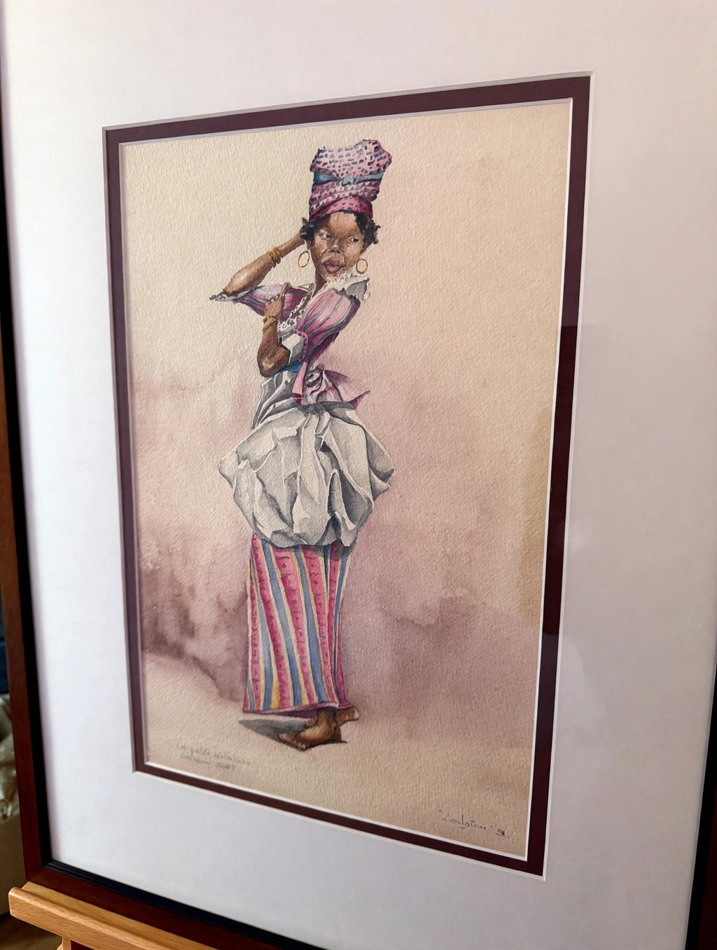 La petite mulatresse framed - wide view (enhanced photo)