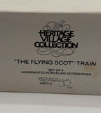 Close-up of the box lettering - The Heritage Village Collection, The Flying Scot Train, set of 4, Department 56 5573-5