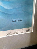 Gerald Fraize Snow In The Smokies signed and numbered print, 698 of 750 — close-up of the pencil signature and the '698 of 750' numbering