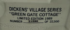 Department 56 Green Gate Cottage – close-up of the underside stamp: Limited Edition 1989, number 21596 of 22,500