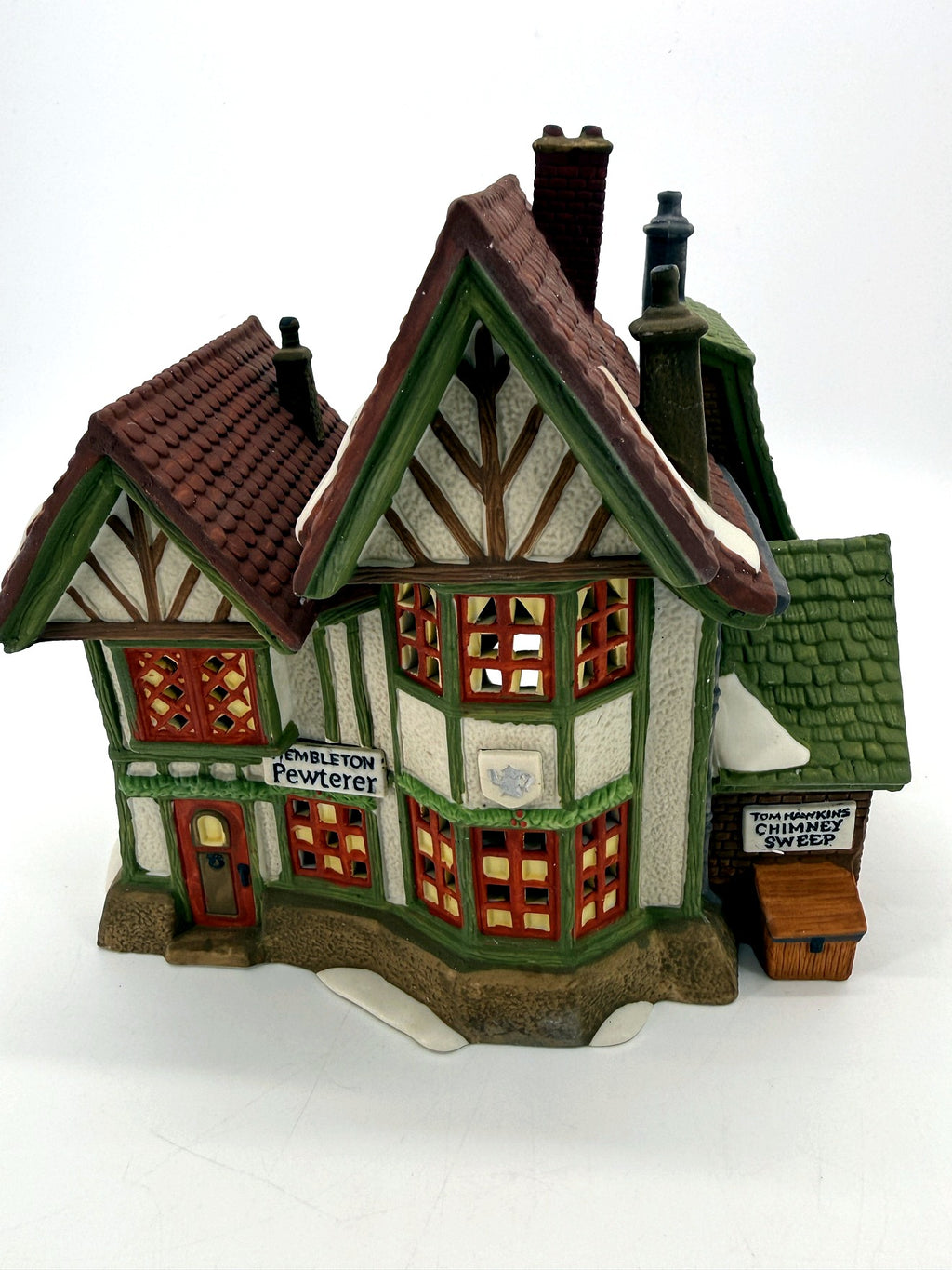 Department 56 Dickens' Village Hembleton Pewterer 1992 #5800-9 – front close-up view