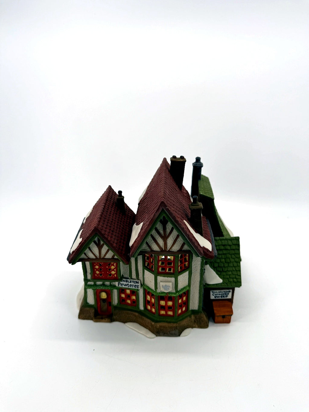 Department 56 Dickens' Village Hembleton Pewterer 1992 #5800-9 – front view from a higher angle