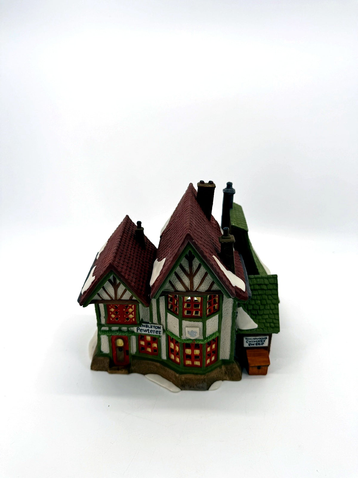 Department 56 Dickens' Village Hembleton Pewterer 1992 #5800-9 – front view from a higher angle