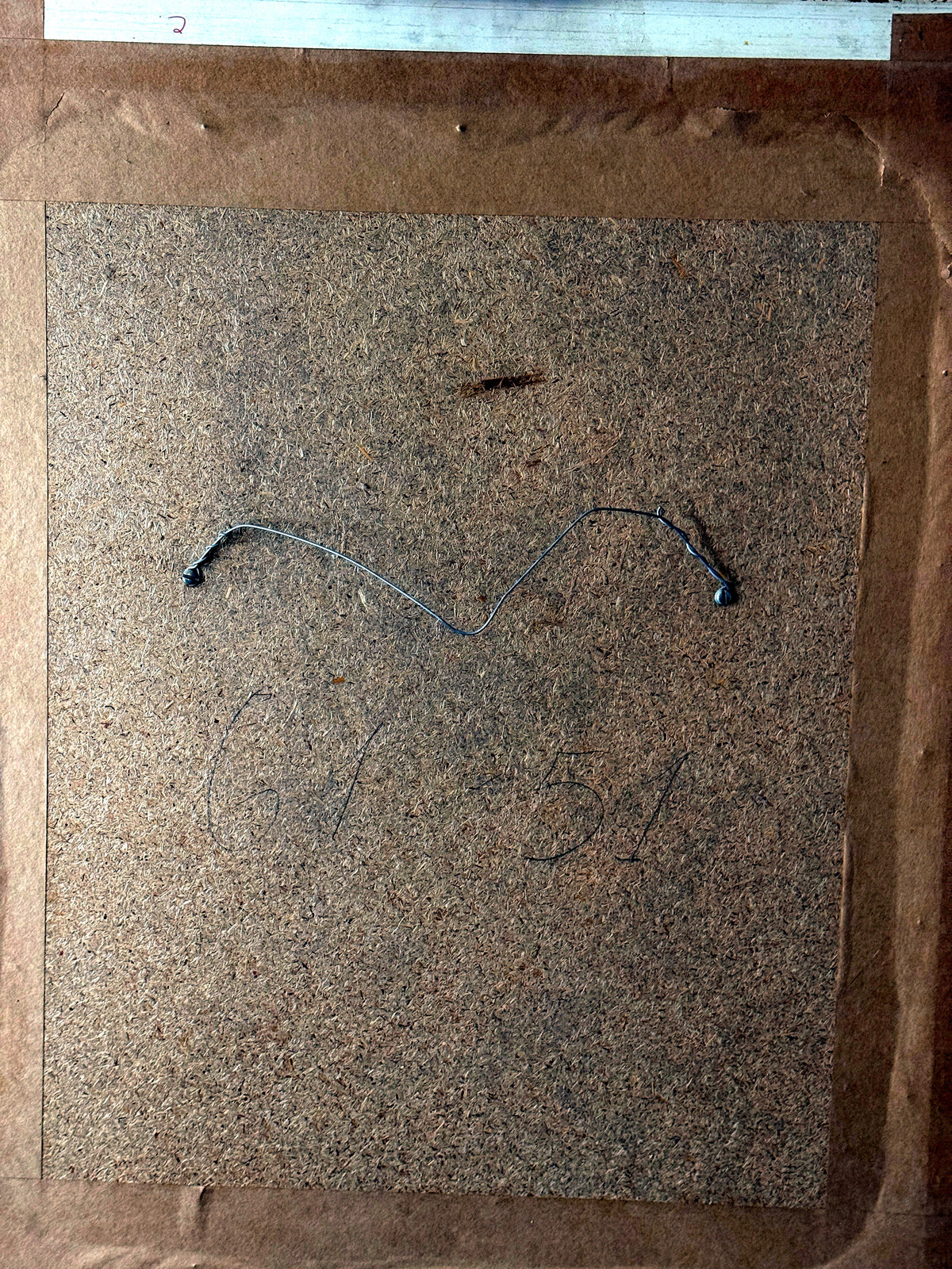 1985 signed impasto figural paintings on canvas — framed pair — the taped board back of one frame with its wire hanger