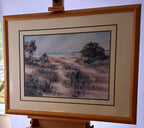 Jacqueline Penney ‘Sunday Sail’ vintage coastal print, 43-inch framed — angled front view