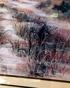 Detail close-up — dune grasses and the winding sand path