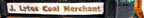 Close-up of the J. Lytes Coal Merchant sign