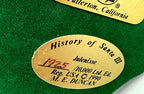 Close-up of underside plaque: History of Santa III Julenisse No. 1925 of 10,000, copyright 1990 M. E. Duncan